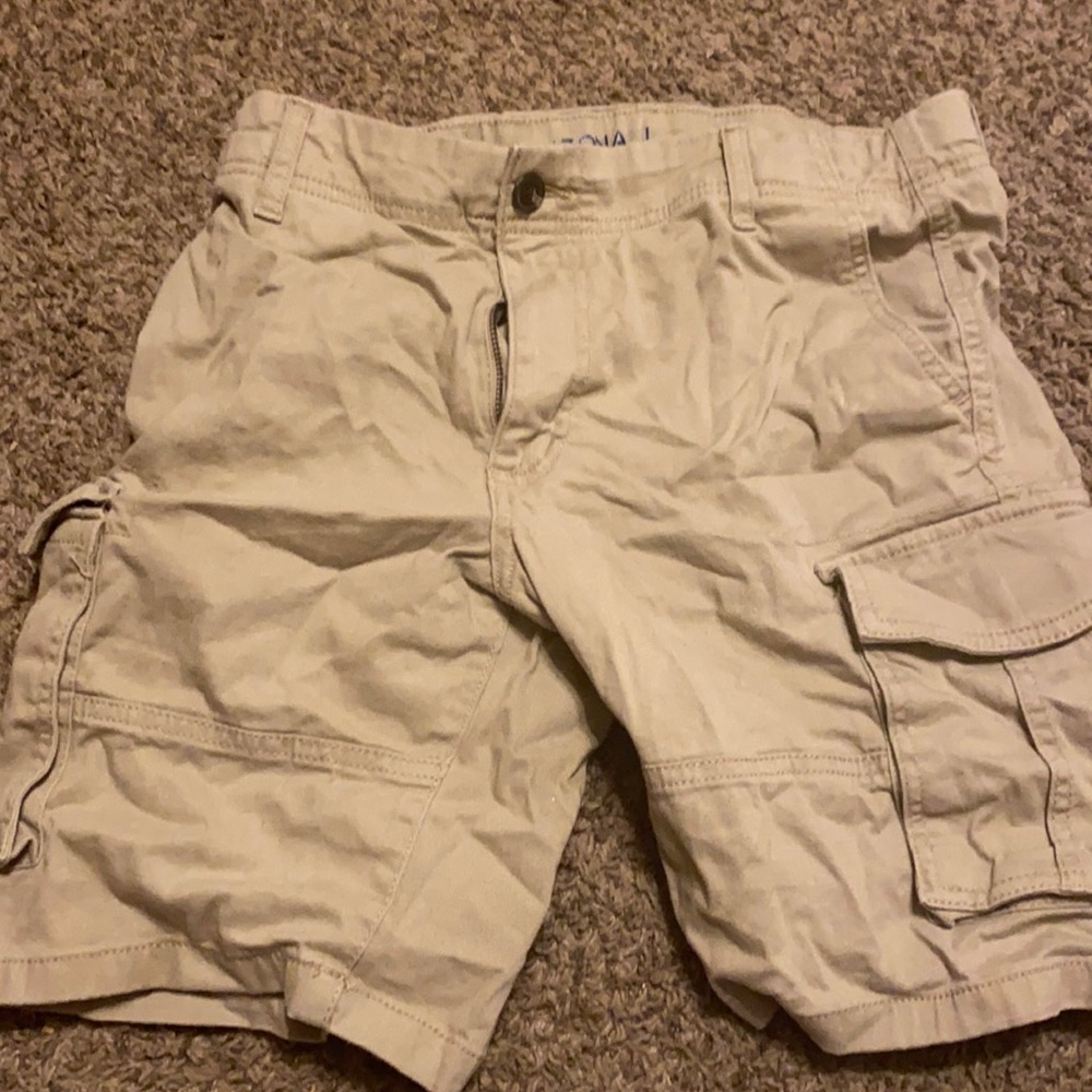Khaki cargo shorts